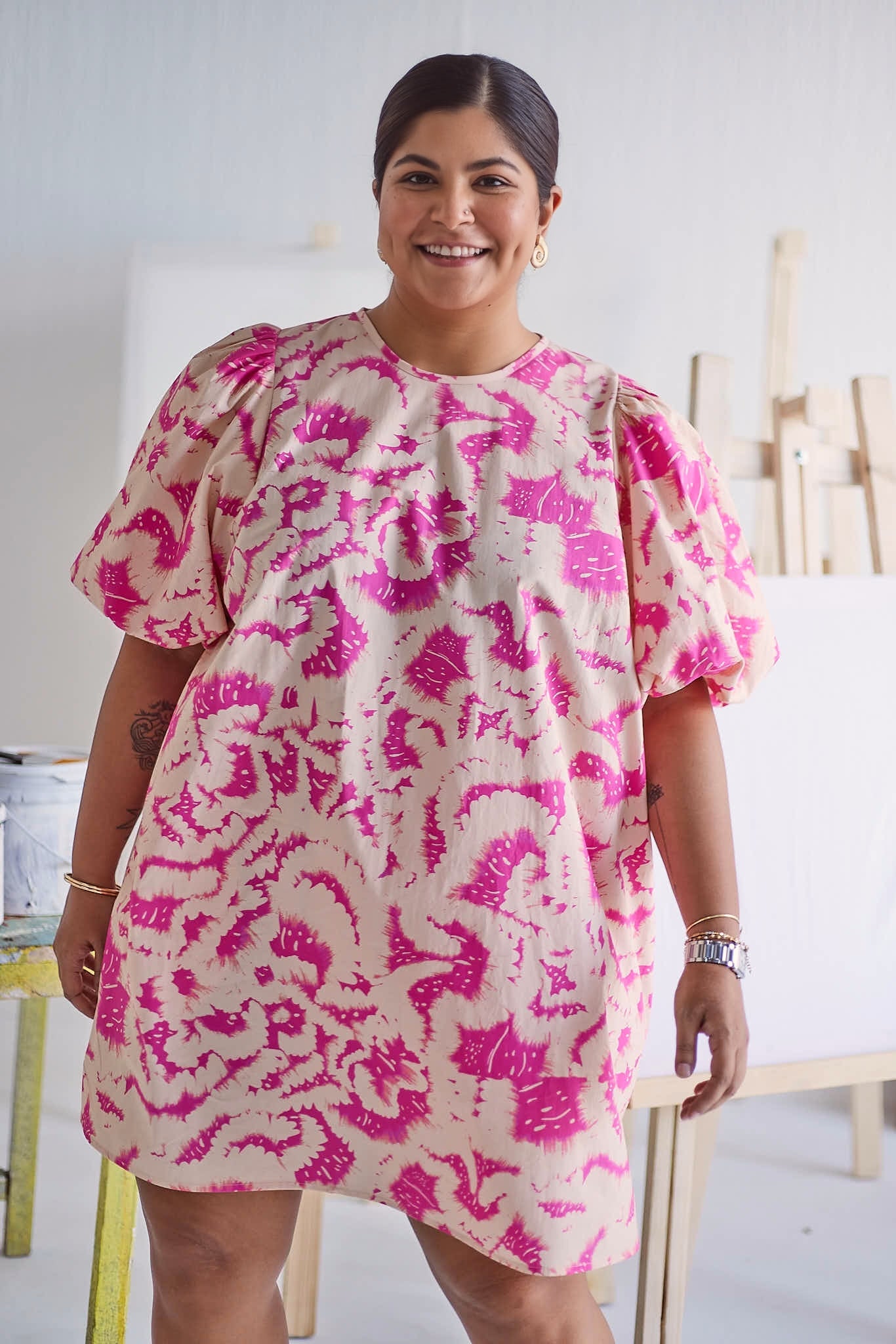 Big Bloom Shift Dress – Drawn | ZORFIN PRIVATE LIMITED