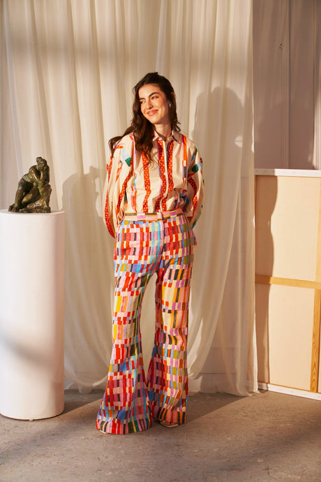 Painter's Patch Flared Pants
