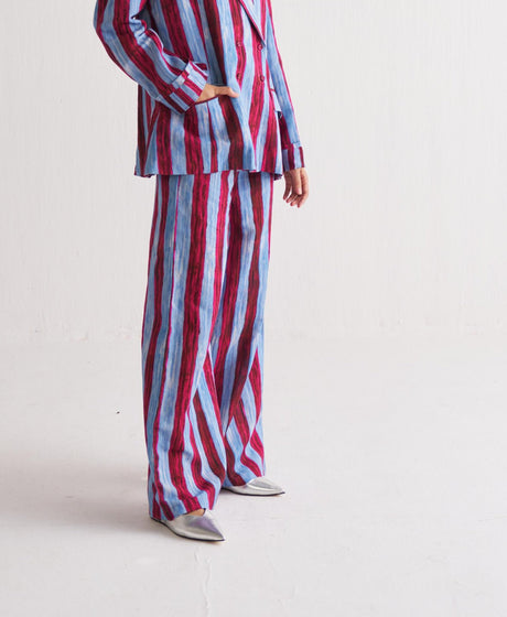 The Bordeaux Stripe Trousers