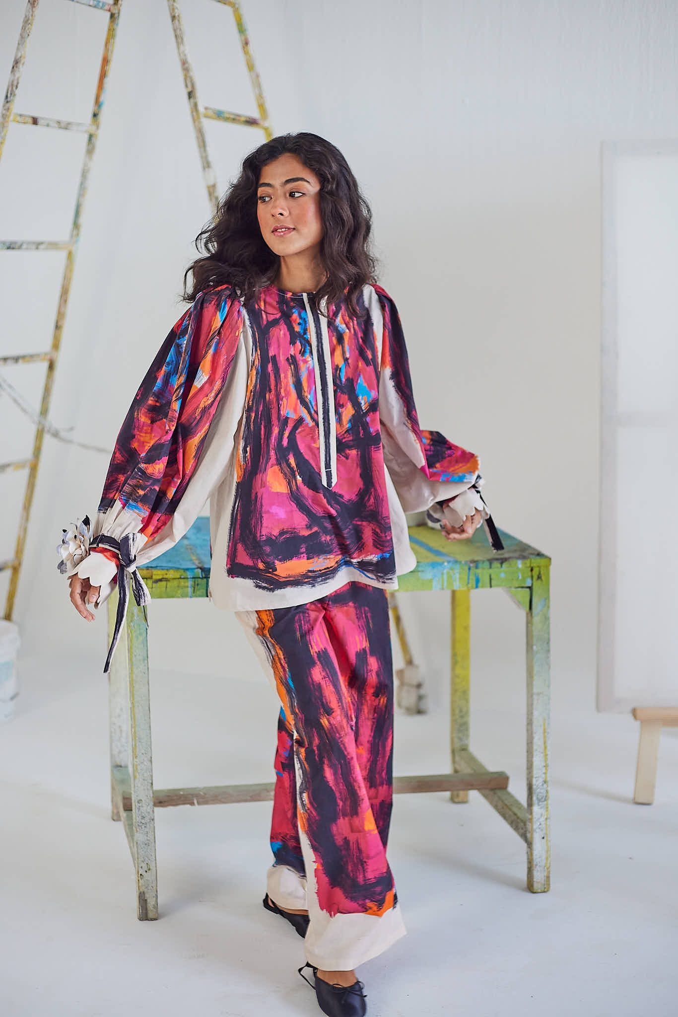 トップス Wini Trouser Set Painters Stripe 9-11Y Apolina Wini