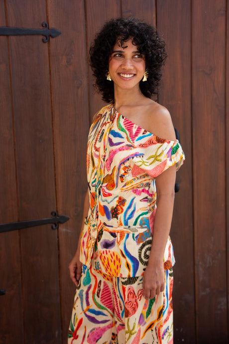 Flora Fauna Asymmetrical Top